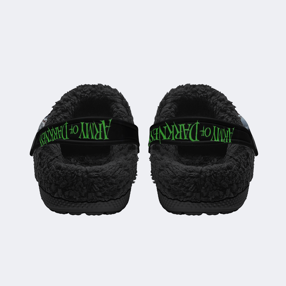 Horror Print - Fur Lined Slippers/Sandals