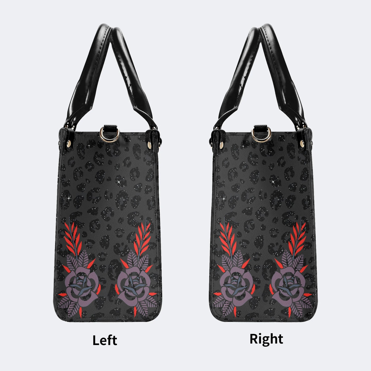 Classic Death Moth Print - Leather Handbag