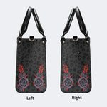 Classic Death Moth Print - Leather Handbag