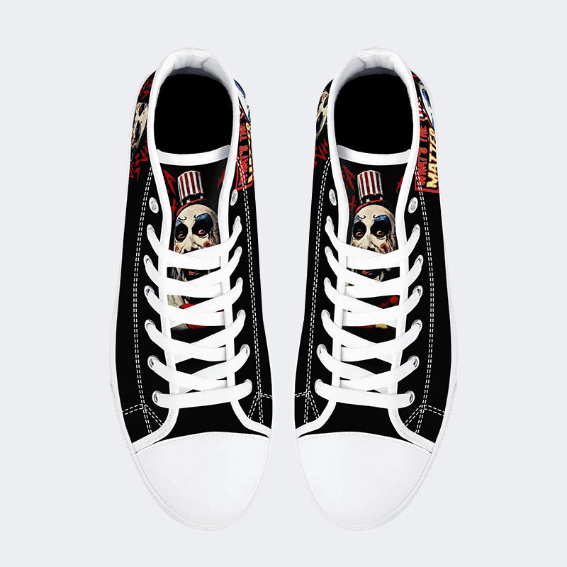 Horror-Druck Unisex - High Top Canvas