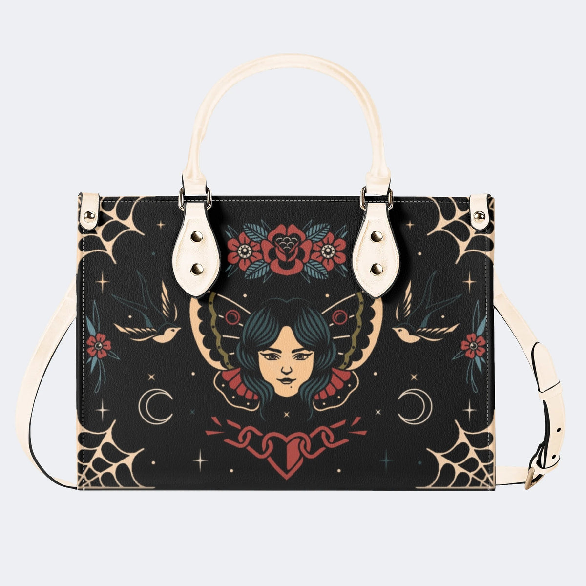 Vintage Tattoo Art Print - Leather Handbag
