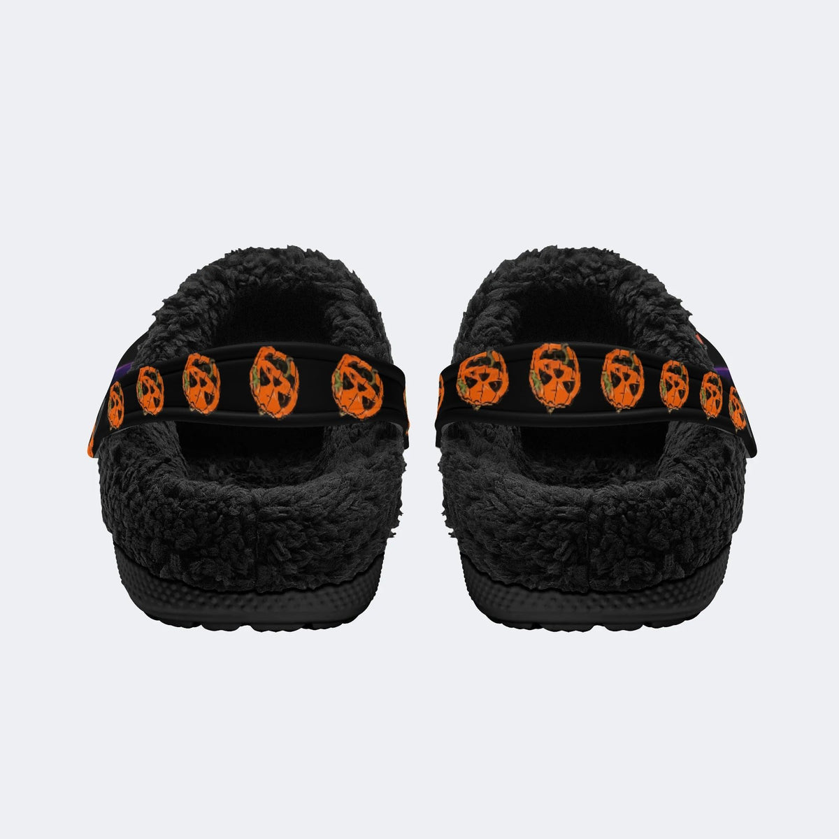 Halloween Horror Night Print - Fur Lined Slippers/Sandals