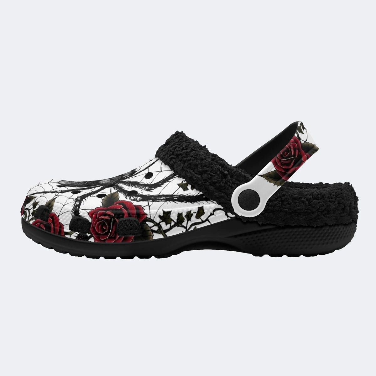 Arachnid Noir - Fur Lined Slippers/Sandals