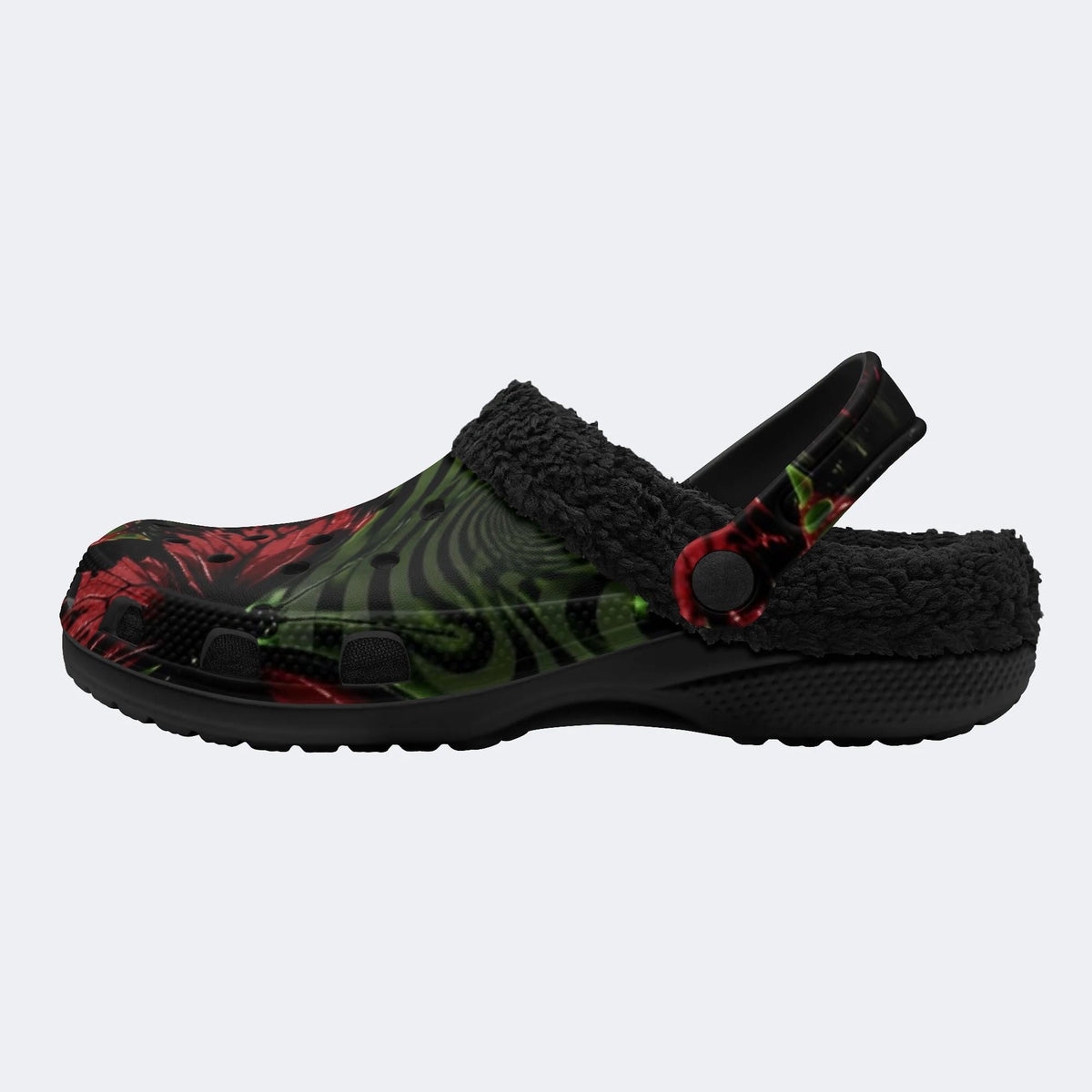 Spiral Bloody Butterfly - Fur Lined Slippers/Sandals