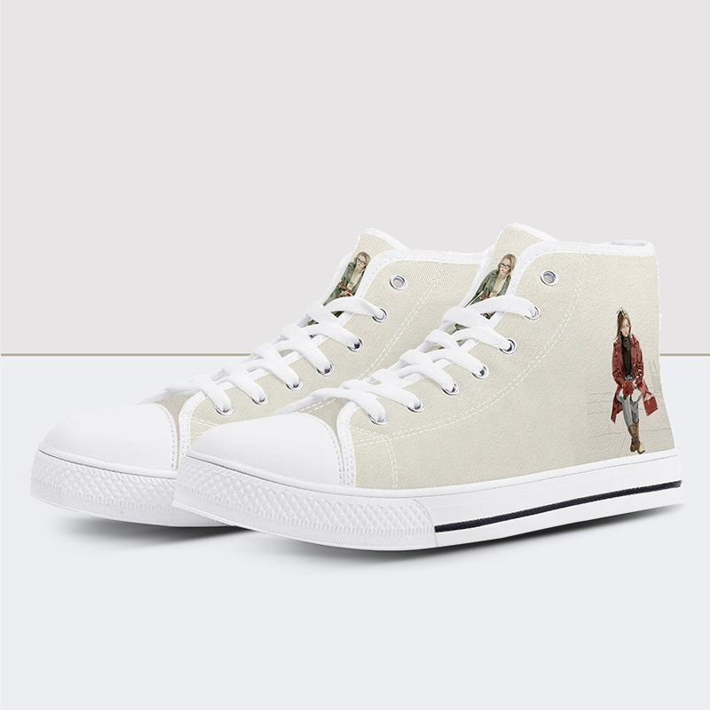 'Red' High Top Canvas Shoes