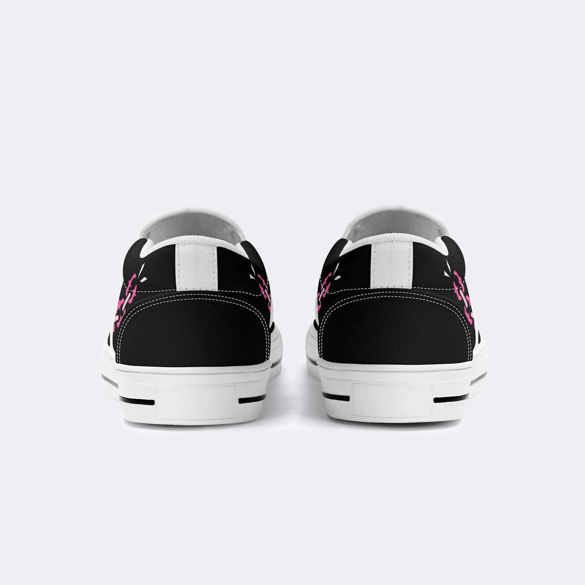 Pink Death Moth Print - Slip On Shoes