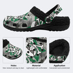 Gothic Camo Skull - Fur Lined Slippers/Sandals