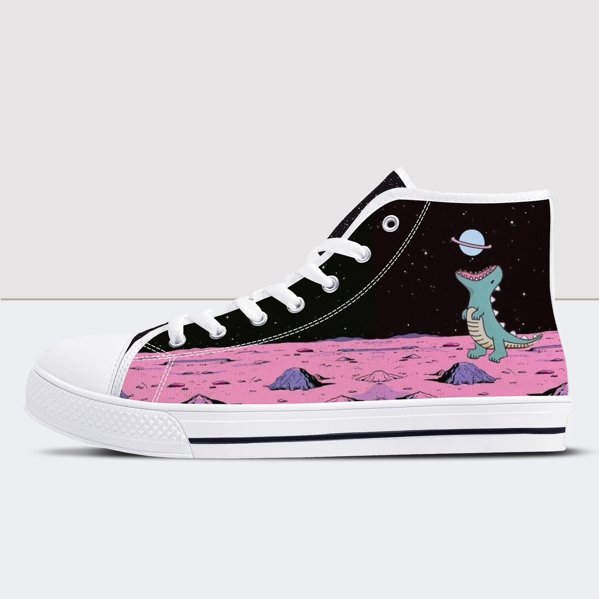 Cartoon Print High Top Canvas Shoes