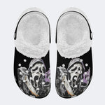 Personalized Horror Ghostface Name - Fur Lined Slippers