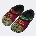 Unisex Tales Crypt Zombie Art Print - Fur Lined Slippers/Sandals