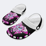 Pink Panther Print - Fur Lined Slippers/Sandals