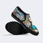 Mona Lisa Graffiti Art Print - Slip On Shoes