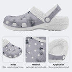 Unisex Ink Print - Fur Lined Slippers/Sandals