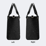 Starry Night Mushroom Moth Print - Leather Handbag