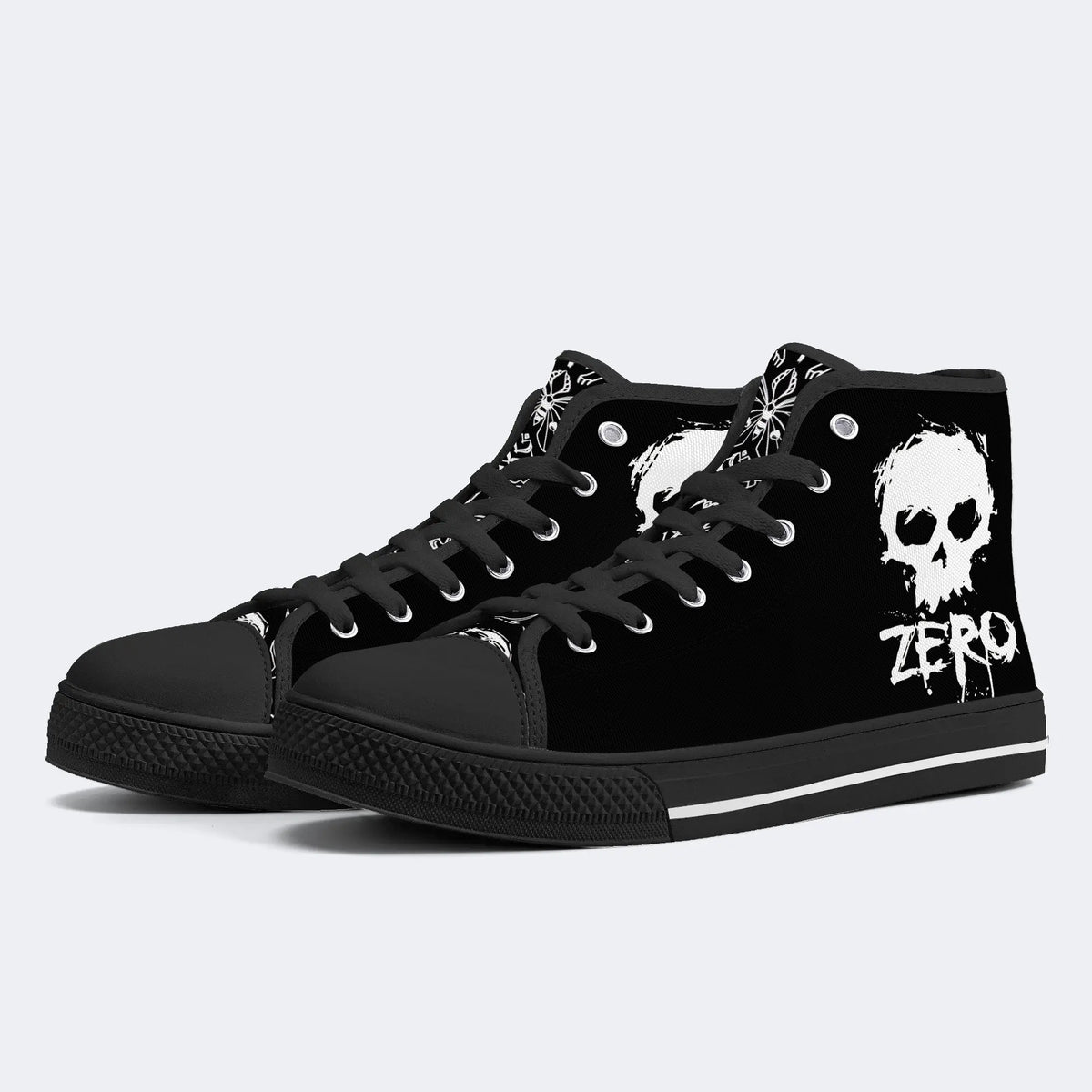 Zero Skull Art Classic Print - High Top Canvas