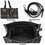 Starry Sky And Moth Print - Leather Handbag