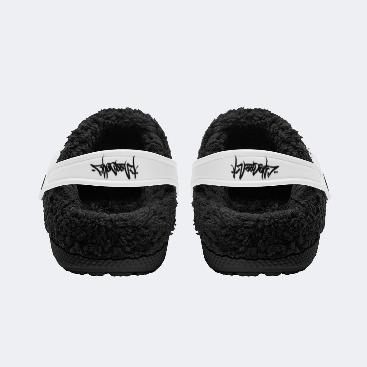Street Graffiti Robot - Fur Lined Slippers/Sandals