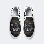 Horror Skull Graphic Print - Slip On Shoes