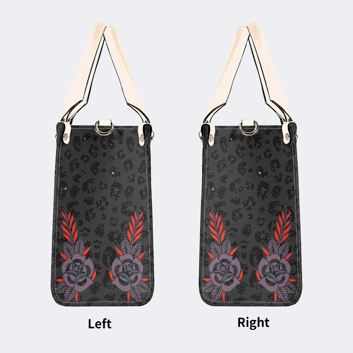 Classic Death Moth Print - Leather Handbag