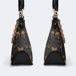Starry Sky And Moth Print - Leather Crossbody Bag