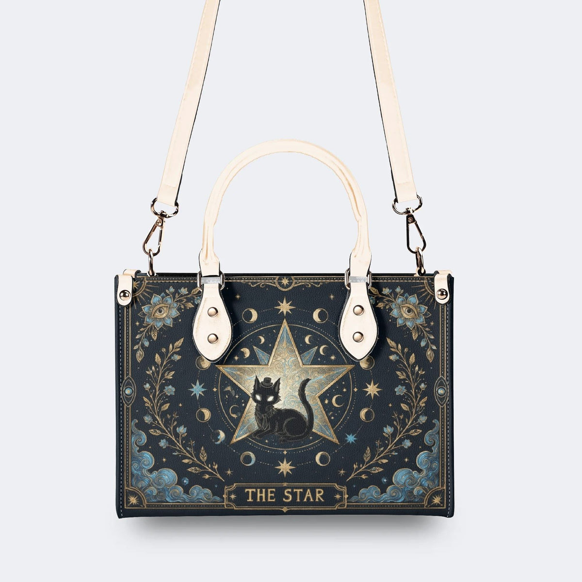Black Cat Star Tarot Print Handbag Factory Direct Sales
