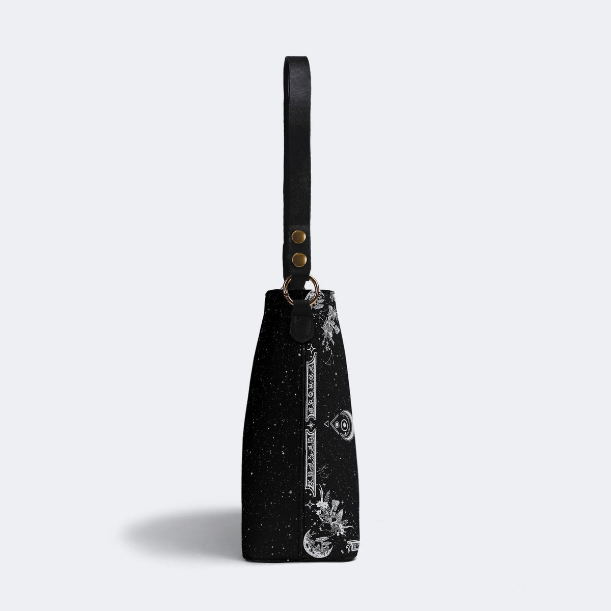 Tarot Skull Butterfly Print - Bucket Bag