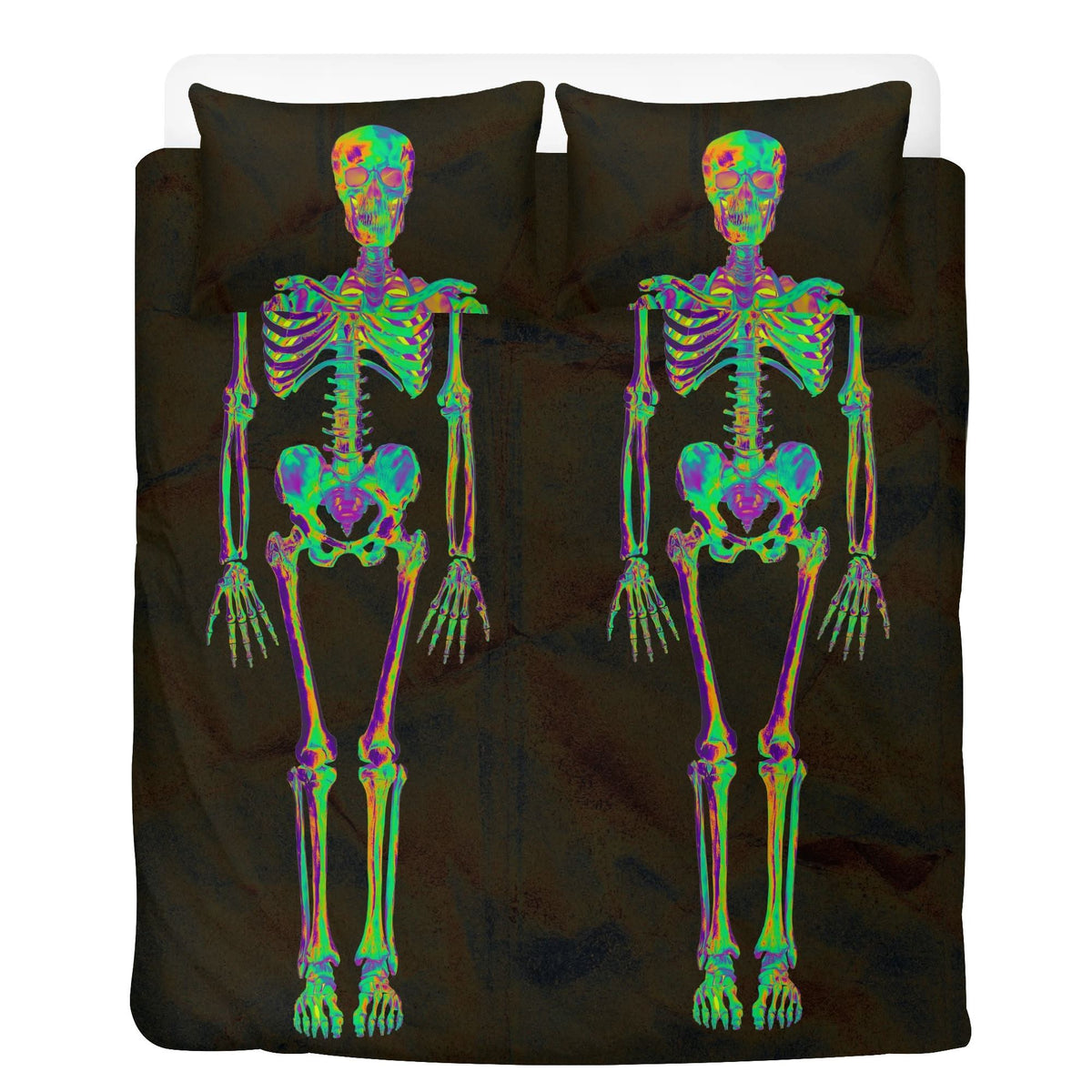 Gothic Skull Print - Three Piece Bedding Set