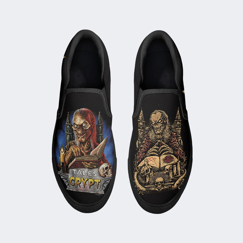 Unisex Crypt Horror Print - Slip On Shoes