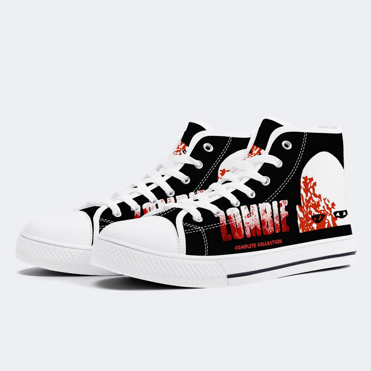 Horror Zombie Printed - High Top Canvas