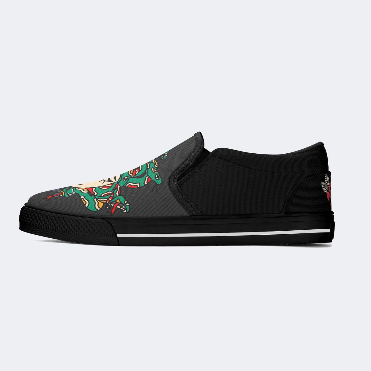 Medusa With Eyes Closed - Slip On Shoes