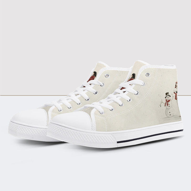 Can't Wait For The Snow High Top Canvas Shoes