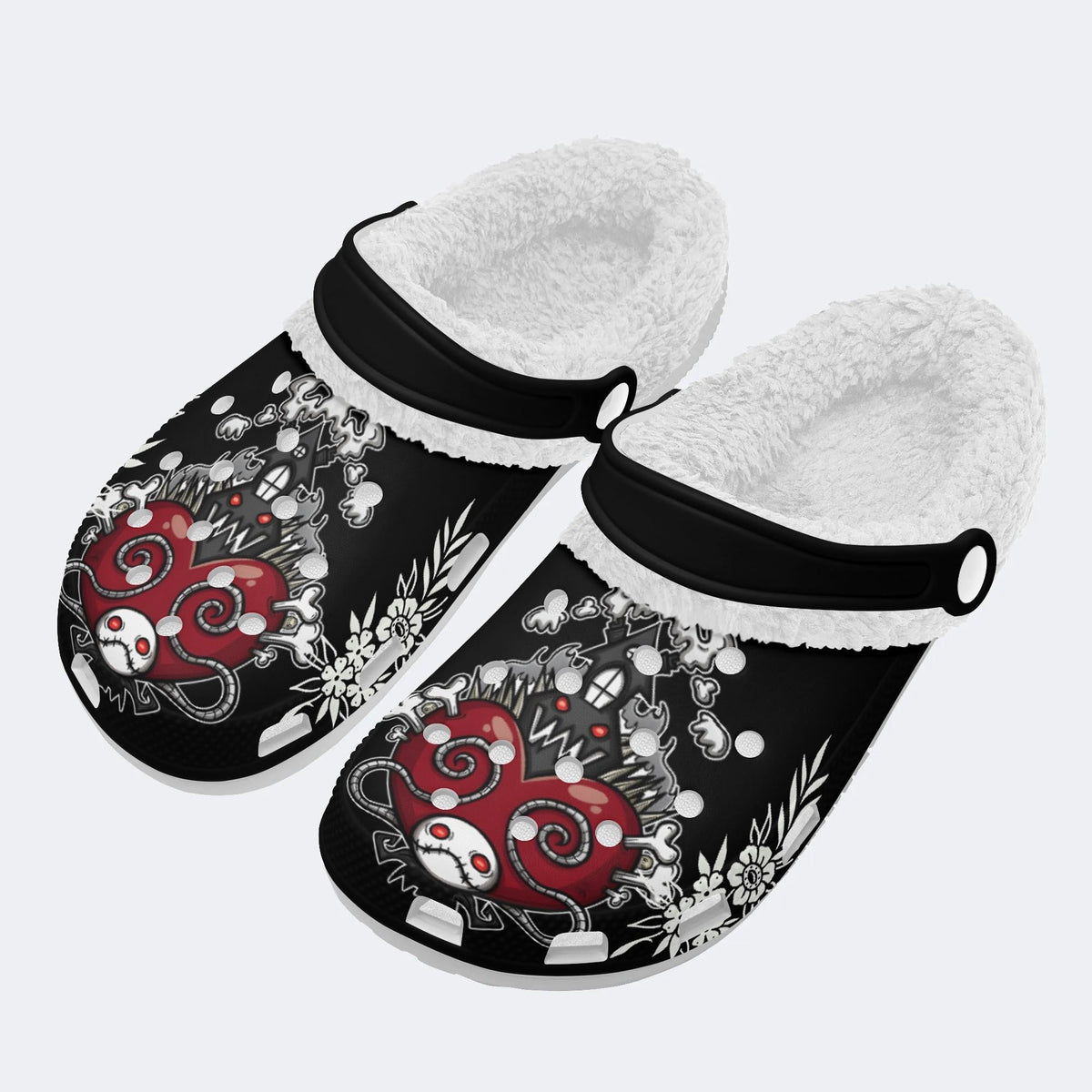 Unisex Horror Print - Fur Lined Slippers/Sandals