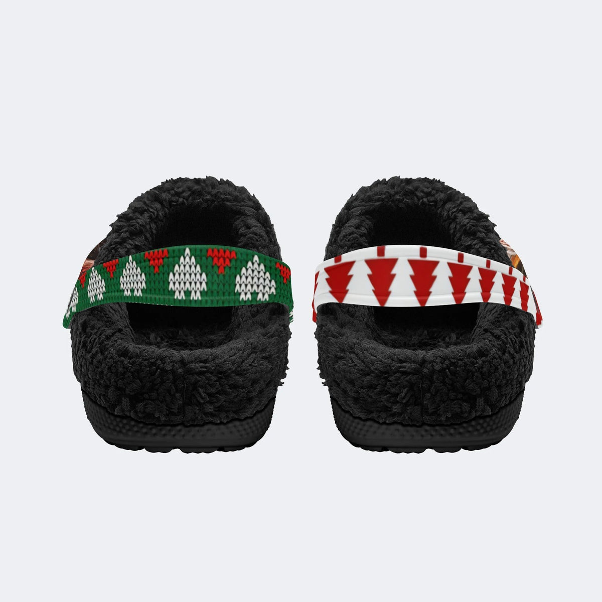 Christmas Ghostface Print - Fur Lined Slippers/Sandals