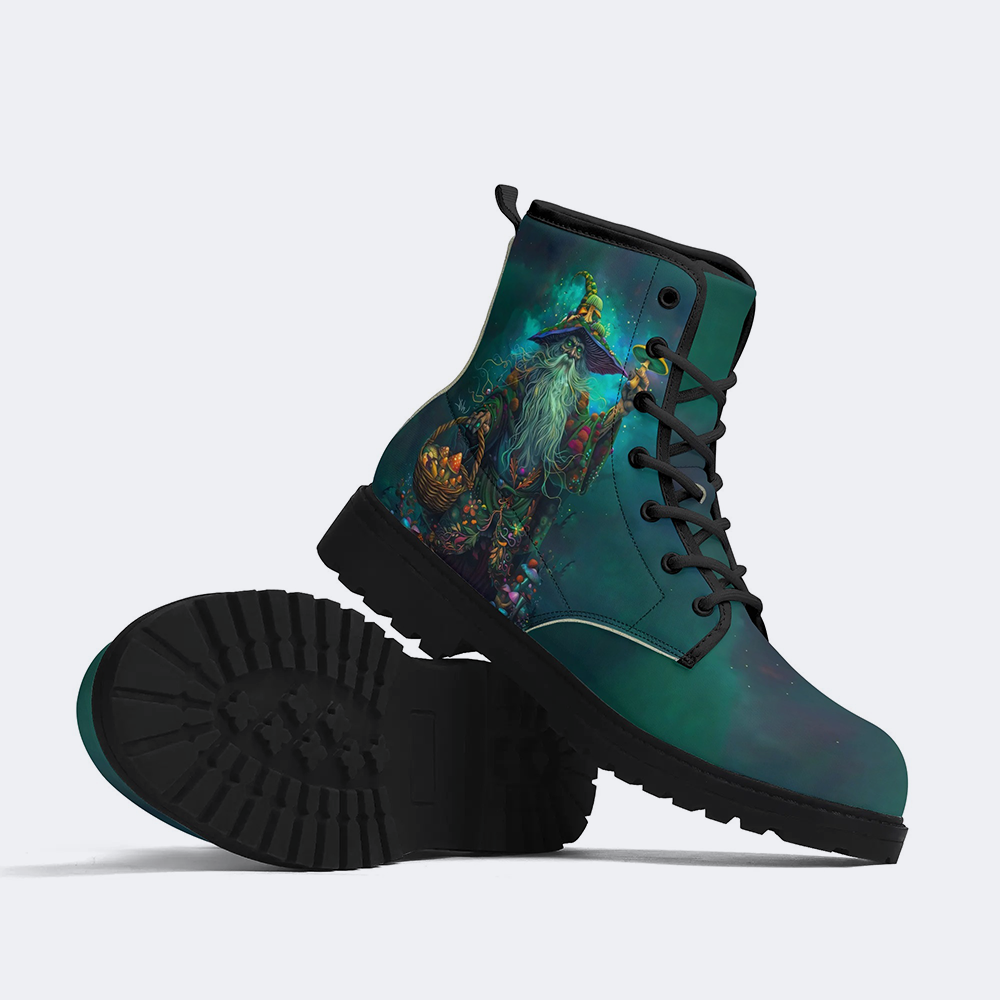 Unisex Fantasy Mushroom World Art Illustration Print - Boots