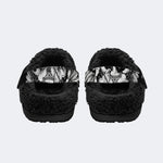 Dark Winged Angel Art - Fur Lined Slippers/Sandals