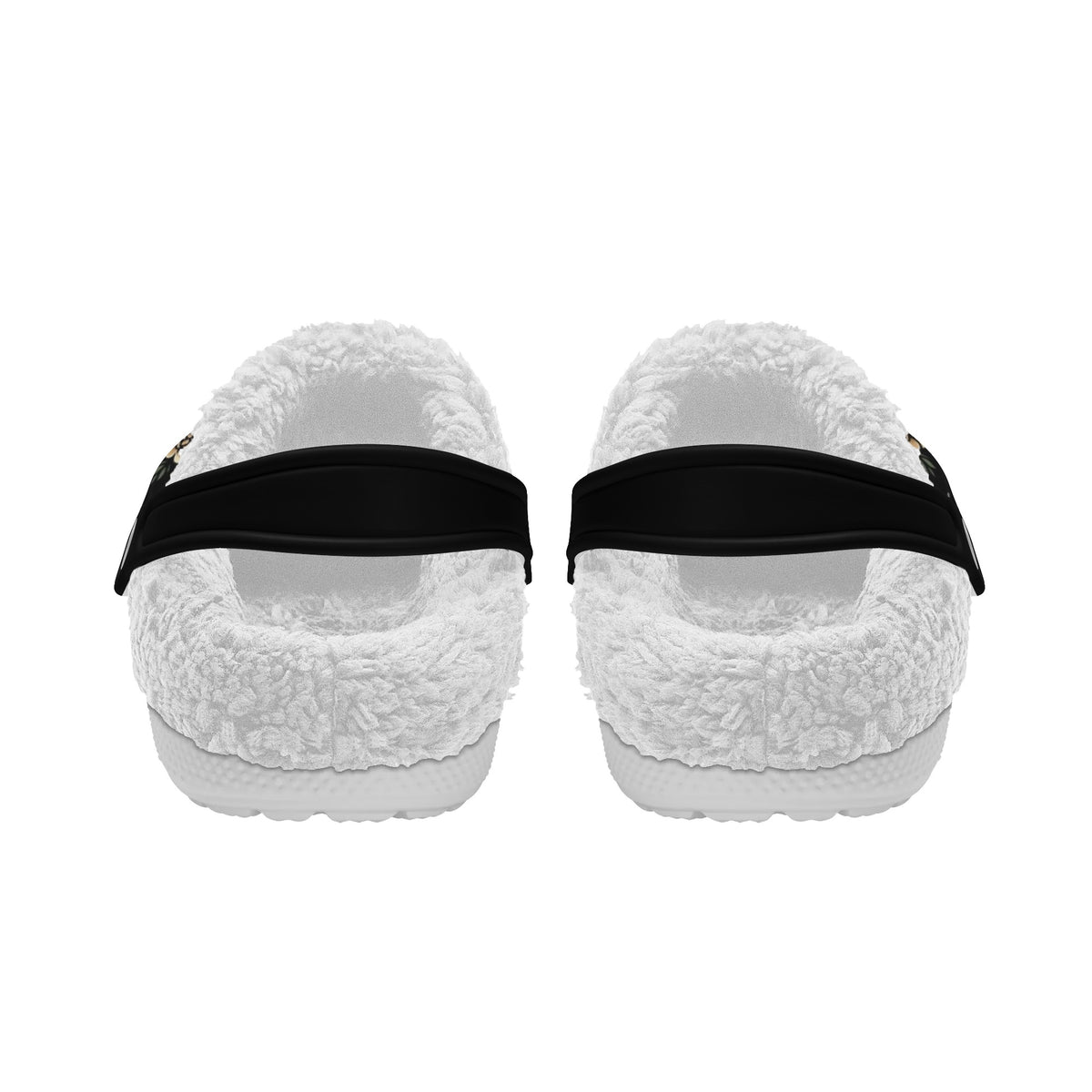 Personalized Name Sword And Tiger Print - Fur Lined Slippers/Sandals