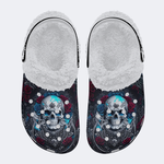 Skull&Flowers - Fur Lined Slippers/Sandals