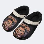 Jesus Wept Retro Print - Fur Lined Slippers/Sandals