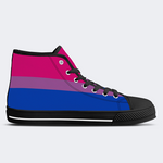 Chaussures montantes en toile avec drapeau de la fierté bisexuelle