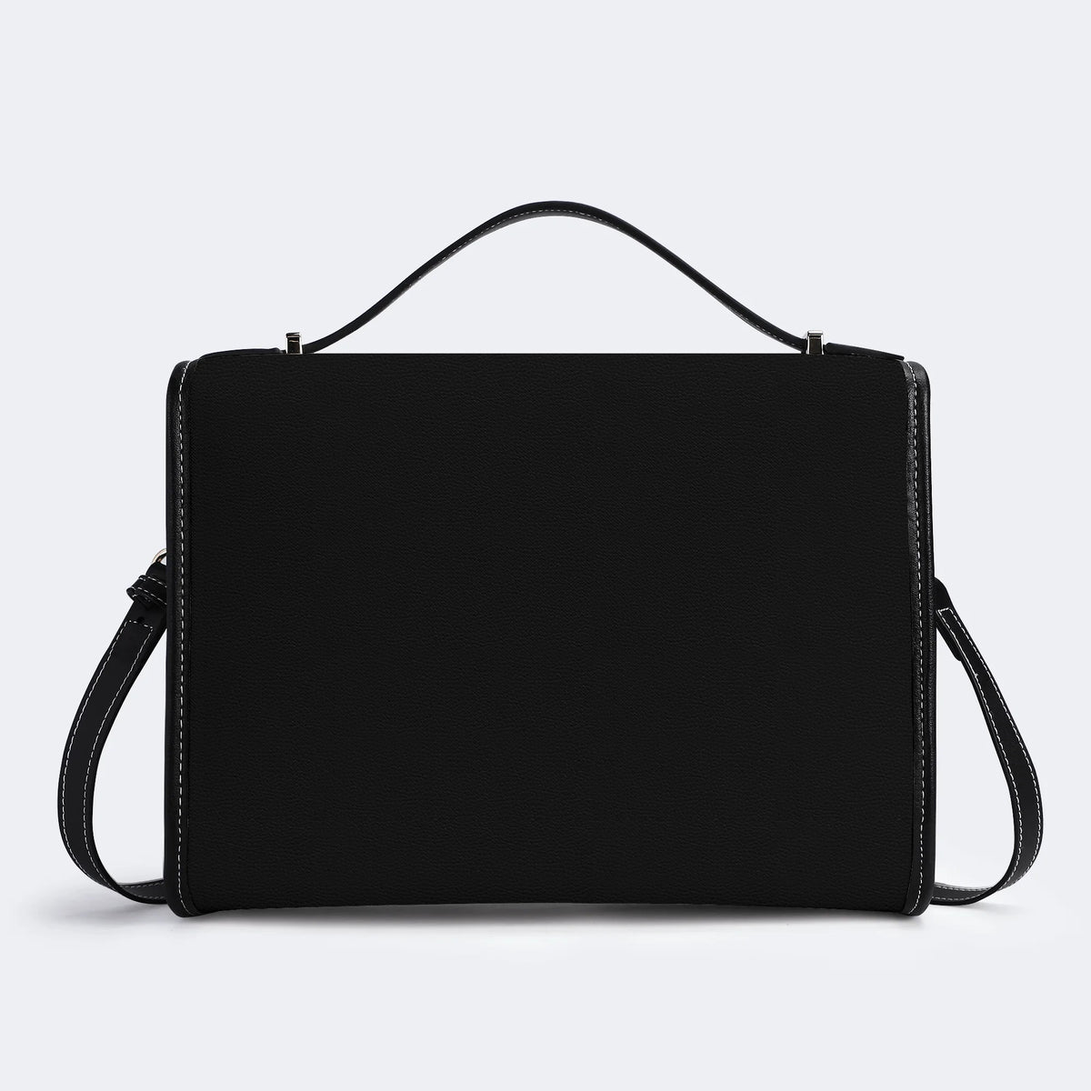 Retro Eclipse Death Moth Print - Leather Satchel Bag