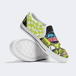 Unisex Skateboarding Cat Print - Slip On Shoes