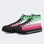 Abrosexual Pride Flag High Top Canvas Shoes