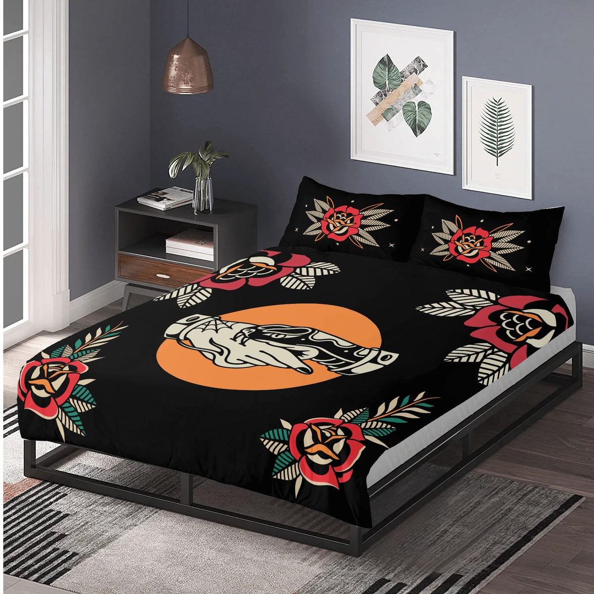 Trust No One Snake Print - Three Piece Bedding Set