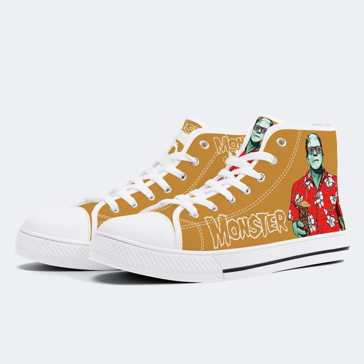 Unisex Monster Print - High Top aus Canvas