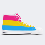 Pansexual Flag High Top Canvas Shoes