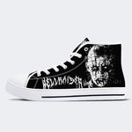 Unisex Schwarzer Metall Pinhead Druck - High Top Canvas