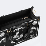 Snake And Beath Moth Print - Leather Handbag