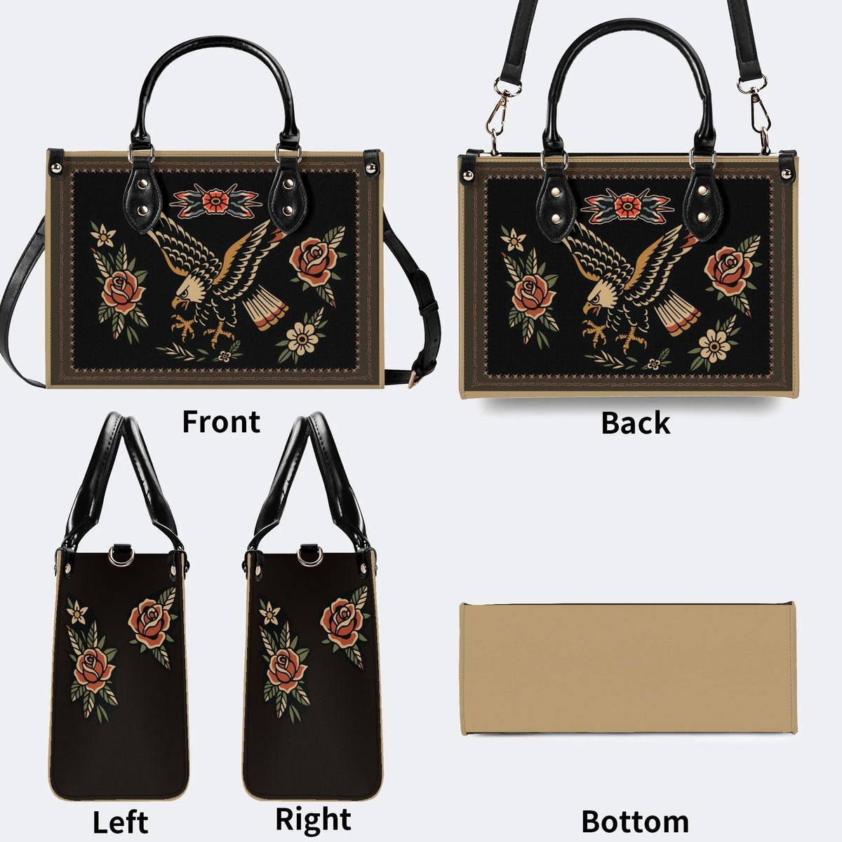 Eagle Spreads Wings - Leather Handbag