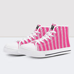 Barbie Pink Striped Starry Sky High Top Canvas Shoes