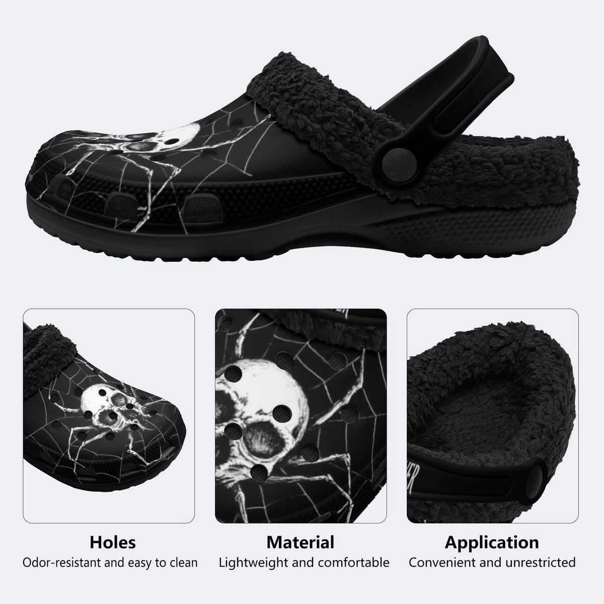 Dark Graveyard Weaver - Fur Lined Slippers/Sandals